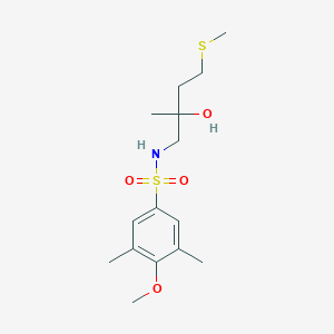N-(2-hydroxy-2-methyl-4-(methylthio)butyl)-4-methoxy-3,5-dimethylbenzenesulfonamide
