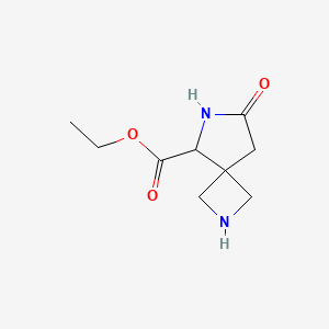 molecular formula C9H14N2O3 B2406458 Ethyl 7-oxo-2,6-diazaspiro[3.4]octane-5-carboxylate CAS No. 2287260-07-3