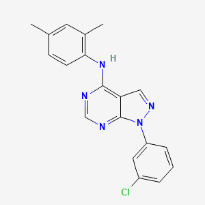 molecular formula C19H16ClN5 B2406475 1-(3-氯苯基)-N-(2,4-二甲苯基)-1H-吡唑并[3,4-d]嘧啶-4-胺 CAS No. 890945-54-7