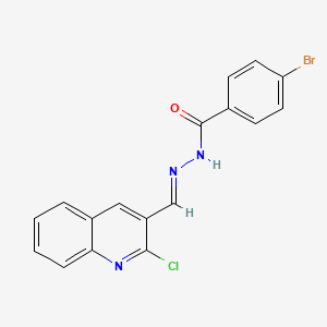 (E)-4-bromo-N'-((2-chloroquinolin-3-yl)methylene)benzohydrazide