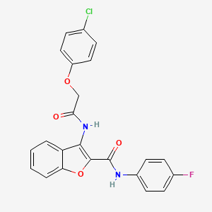3-(2-(4-chlorophenoxy)acetamido)-N-(4-fluorophenyl)benzofuran-2-carboxamide