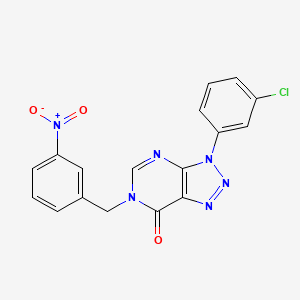 molecular formula C17H11ClN6O3 B2406491 3-(3-氯苯基)-6-(3-硝基苄基)-3H-[1,2,3]三唑并[4,5-d]嘧啶-7(6H)-酮 CAS No. 892481-27-5