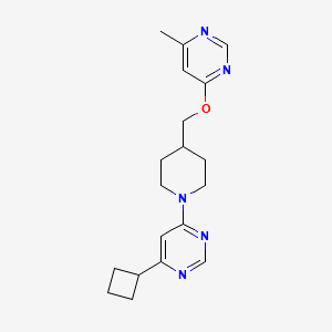 4-Cyclobutyl-6-(4-(((6-methylpyrimidin-4-yl)oxy)methyl)piperidin-1-yl)pyrimidine