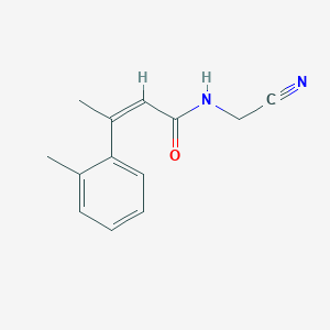 molecular formula C13H14N2O B2406498 (Z)-N-(cyanomethyl)-3-(2-methylphenyl)but-2-enamide CAS No. 1355938-68-9