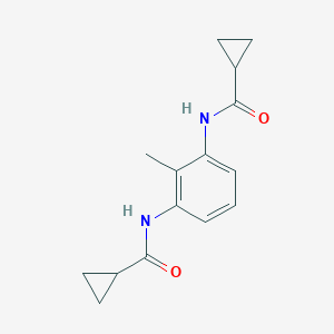 molecular formula C15H18N2O2 B240650 N-{3-[(cyclopropylcarbonyl)amino]-2-methylphenyl}cyclopropanecarboxamide 