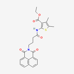 Ethyl 2-[4-(1,3-dioxobenzo[de]isoquinolin-2-yl)butanoylamino]-4,5-dimethylthiophene-3-carboxylate