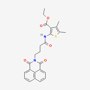 molecular formula C25H24N2O5S B2406517 Ethyl 2-[4-(1,3-dioxobenzo[de]isoquinolin-2-yl)butanoylamino]-4,5-dimethylthiophene-3-carboxylate CAS No. 324044-83-9