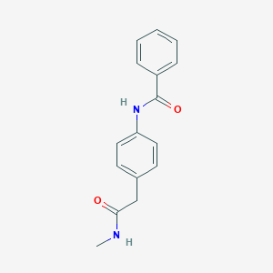 molecular formula C16H16N2O2 B240652 N-{4-[2-(methylamino)-2-oxoethyl]phenyl}benzamide 