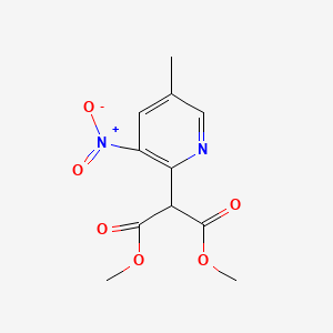 molecular formula C11H12N2O6 B2406522 2-(5-甲基-3-硝基吡啶-2-基)丙二酸二甲酯 CAS No. 1820641-61-9