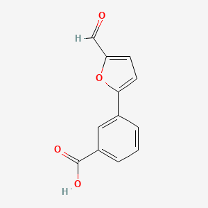molecular formula C12H8O4 B2406524 3-(5-Formyl-2-furyl)benzoic acid CAS No. 304884-54-6