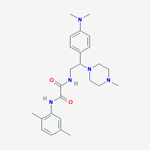 molecular formula C25H35N5O2 B2406530 N1-(2-(4-(dimethylamino)phenyl)-2-(4-methylpiperazin-1-yl)ethyl)-N2-(2,5-dimethylphenyl)oxalamide CAS No. 941914-21-2