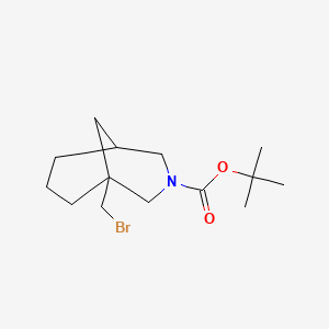 molecular formula C14H24BrNO2 B2406534 Tert-butyl 1-(bromomethyl)-3-azabicyclo[3.3.1]nonane-3-carboxylate CAS No. 2418709-90-5