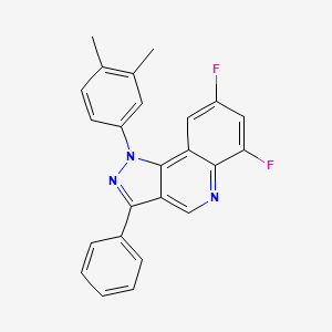 molecular formula C24H17F2N3 B2406543 1-(3,4-dimethylphenyl)-6,8-difluoro-3-phenyl-1H-pyrazolo[4,3-c]quinoline CAS No. 901043-99-0