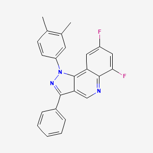 molecular formula C24H17F2N3 B2406543 1-(3,4-dimetilfenil)-6,8-difluoro-3-fenil-1H-pirazolo[4,3-c]quinolina CAS No. 901043-99-0