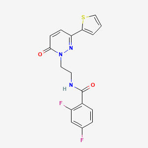 molecular formula C17H13F2N3O2S B2406544 2,4-difluoro-N-(2-(6-oxo-3-(thiophen-2-yl)pyridazin-1(6H)-yl)ethyl)benzamide CAS No. 946264-78-4