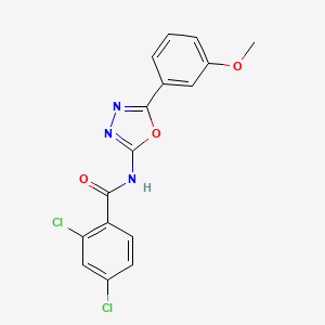 molecular formula C16H11Cl2N3O3 B2406549 2,4-dichloro-N-(5-(3-methoxyphenyl)-1,3,4-oxadiazol-2-yl)benzamide CAS No. 865286-27-7