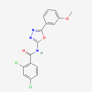 molecular formula C16H11Cl2N3O3 B2406549 N-(5-(3-méthoxyphényl)-1,3,4-oxadiazol-2-yl)-2,4-dichlorobenzamide CAS No. 865286-27-7