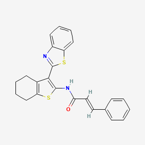 molecular formula C24H20N2OS2 B2406550 N-(3-(苯并[d]噻唑-2-基)-4,5,6,7-四氢苯并[b]噻吩-2-基)肉桂酰胺 CAS No. 476276-29-6