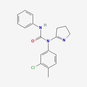 molecular formula C18H18ClN3O B2406555 1-(3-chloro-4-methylphenyl)-1-(3,4-dihydro-2H-pyrrol-5-yl)-3-phenylurea CAS No. 905797-36-6