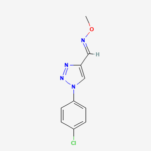 molecular formula C10H9ClN4O B2406562 1-(4-chlorophényl)-1H-1,2,3-triazole-4-carbaldéhyde O-méthyloxime CAS No. 338419-18-4