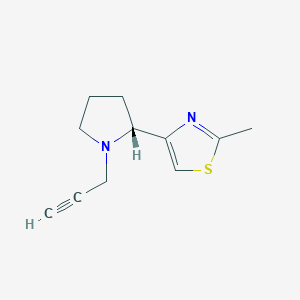 molecular formula C11H14N2S B2406573 2-methyl-4-[(2R)-1-(prop-2-yn-1-yl)pyrrolidin-2-yl]-1,3-thiazole CAS No. 2093476-09-4