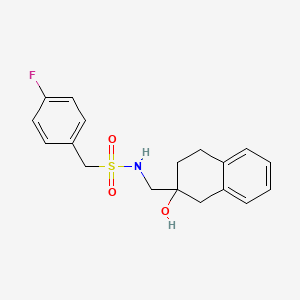 molecular formula C18H20FNO3S B2406577 1-(4-fluorophenyl)-N-((2-hydroxy-1,2,3,4-tetrahydronaphthalen-2-yl)methyl)methanesulfonamide CAS No. 1706194-21-9