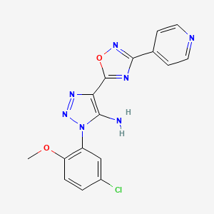 3-(5-Chloro-2-methoxyphenyl)-5-(3-pyridin-4-yl-1,2,4-oxadiazol-5-yl)triazol-4-amine