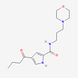 molecular formula C16H25N3O3 B2406583 4-butyryl-N-(3-morpholinopropyl)-1H-pyrrole-2-carboxamide CAS No. 478259-65-3