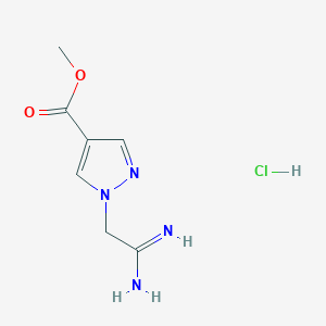 Methyl 1-(2-amino-2-iminoethyl)-1H-pyrazole-4-carboxylate hydrochloride