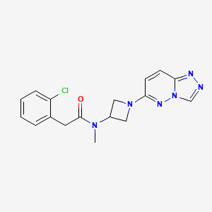 molecular formula C17H17ClN6O B2406585 N-(1-([1,2,4]triazolo[4,3-b]pyridazin-6-yl)azetidin-3-yl)-2-(2-chlorophenyl)-N-methylacetamide CAS No. 2319787-89-6