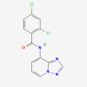 molecular formula C13H8Cl2N4O B2406590 2,4-dichloro-N-[1,2,4]triazolo[1,5-a]pyridin-8-ylbenzenecarboxamide CAS No. 338406-06-7