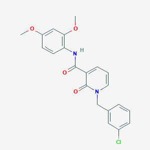 molecular formula C21H19ClN2O4 B2406591 1-(3-chlorobenzyl)-N-(2,4-dimethoxyphenyl)-2-oxo-1,2-dihydropyridine-3-carboxamide CAS No. 946222-37-3