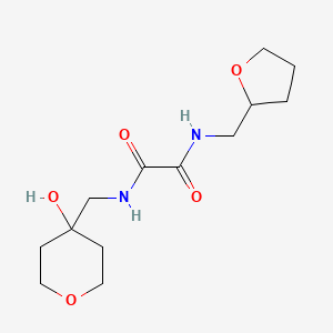 molecular formula C13H22N2O5 B2406593 N1-((4-hydroxytetrahydro-2H-pyran-4-yl)methyl)-N2-((tetrahydrofuran-2-yl)methyl)oxalamide CAS No. 1351616-02-8