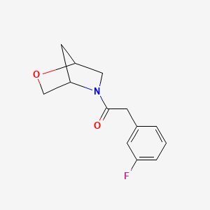 molecular formula C13H14FNO2 B2406594 1-(2-Oxa-5-azabicyclo[2.2.1]heptan-5-yl)-2-(3-fluorophenyl)ethanone CAS No. 2034612-66-1