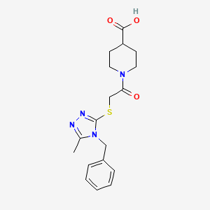 1-{2-[(4-benzyl-5-methyl-4H-1,2,4-triazol-3-yl)sulfanyl]acetyl}piperidine-4-carboxylic acid