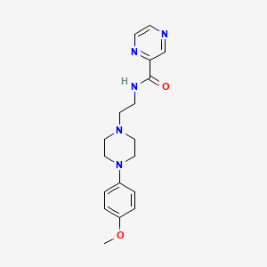 molecular formula C18H23N5O2 B2406605 N-(2-(4-(4-methoxyphenyl)piperazin-1-yl)ethyl)pyrazine-2-carboxamide CAS No. 1210693-55-2