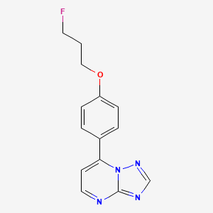 molecular formula C14H13FN4O B2406610 3-Fluoropropyl 4-[1,2,4]triazolo[1,5-a]pyrimidin-7-ylphenyl ether CAS No. 478039-24-6