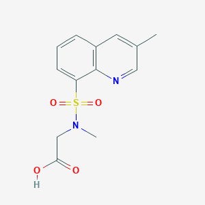 molecular formula C13H14N2O4S B2406624 2-[Methyl-(3-methylquinolin-8-yl)sulfonylamino]acetic acid CAS No. 1094744-76-9