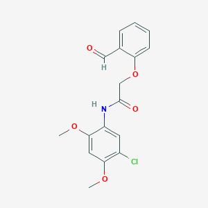 molecular formula C17H16ClNO5 B2406635 N-(5-chloro-2,4-dimethoxyphenyl)-2-(2-formylphenoxy)acetamide CAS No. 1281059-46-8