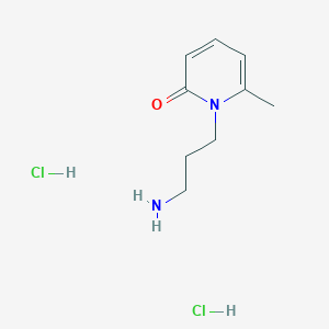 molecular formula C9H16Cl2N2O B2406639 1-(3-Aminopropyl)-6-methyl-2(1H)-pyridinone dihydrochloride CAS No. 1609403-57-7