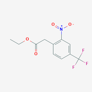 molecular formula C11H10F3NO4 B2406644 Ethyl 2-nitro-4-(trifluoromethyl)phenylacetate CAS No. 1357626-53-9