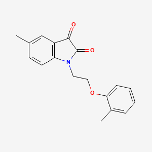 5-Methyl-1-(2-(o-tolyloxy)ethyl)indoline-2,3-dione
