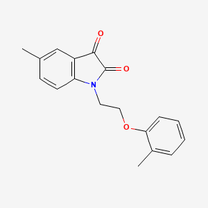 molecular formula C18H17NO3 B2406661 5-甲基-1-(2-(邻甲苯氧基)乙基)吲哚-2,3-二酮 CAS No. 620931-48-8