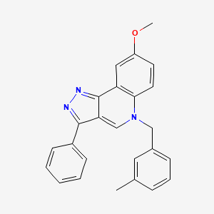 molecular formula C25H21N3O B2406662 8-甲氧基-5-(3-甲基苄基)-3-苯基-5H-吡唑并[4,3-c]喹啉 CAS No. 866348-46-1