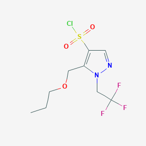 5-(propoxymethyl)-1-(2,2,2-trifluoroethyl)-1H-pyrazole-4-sulfonyl chloride