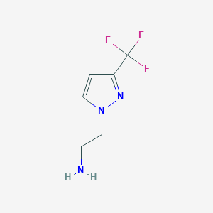 molecular formula C6H8F3N3 B2406669 2-(3-Trifluoromethyl-pyrazol-1-yl)-ethylamine CAS No. 1006436-51-6