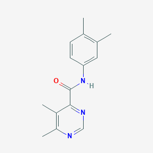 molecular formula C15H17N3O B2406671 N-(3,4-Dimethylphenyl)-5,6-dimethylpyrimidine-4-carboxamide CAS No. 2380169-39-9