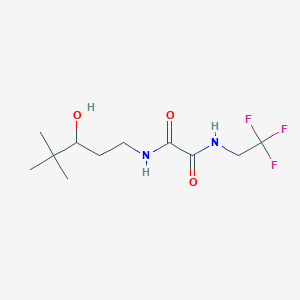 molecular formula C11H19F3N2O3 B2406672 N1-(3-hydroxy-4,4-dimethylpentyl)-N2-(2,2,2-trifluoroethyl)oxalamide CAS No. 1396850-66-0