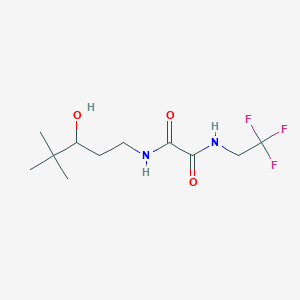 molecular formula C11H19F3N2O3 B2406672 N1-(3-羟基-4,4-二甲基戊基)-N2-(2,2,2-三氟乙基)草酰胺 CAS No. 1396850-66-0