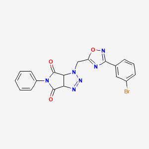 1-((3-(3-bromophenyl)-1,2,4-oxadiazol-5-yl)methyl)-5-phenyl-1,6a-dihydropyrrolo[3,4-d][1,2,3]triazole-4,6(3aH,5H)-dione